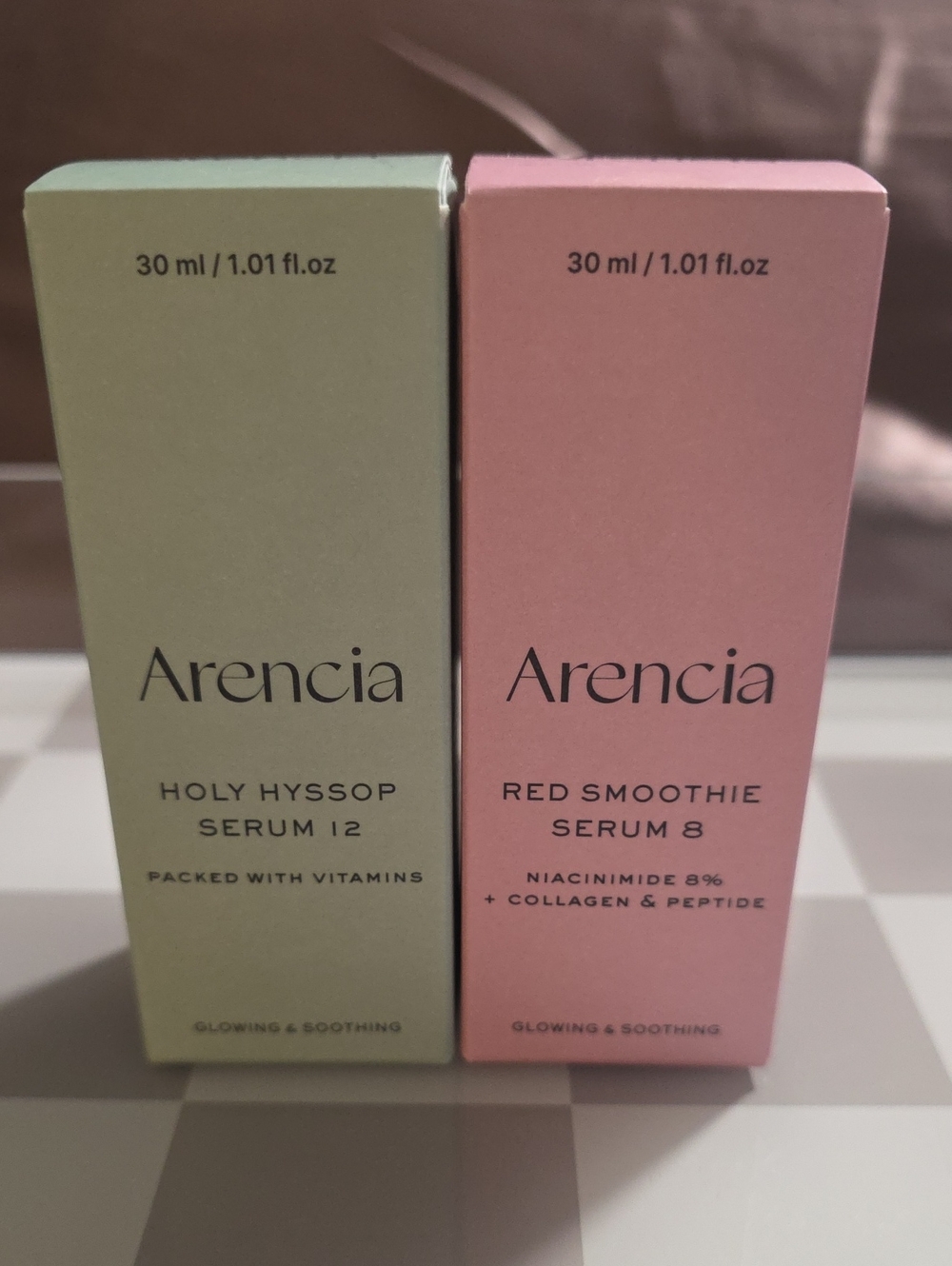 BUNDLE - Arencia - Red Smoothie Serum 8 & Holy Hyssop Serum 12 - 1.01 Fl Oz Each